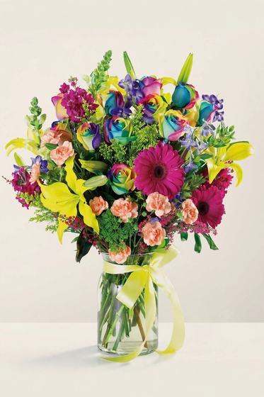 Colorful mixed garden bouquet available for same-day delivery